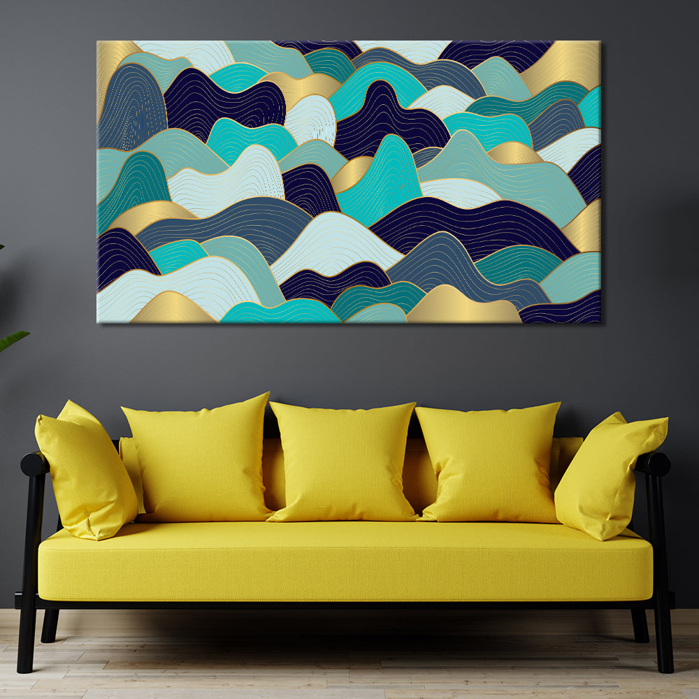 Blue And Gold Waves