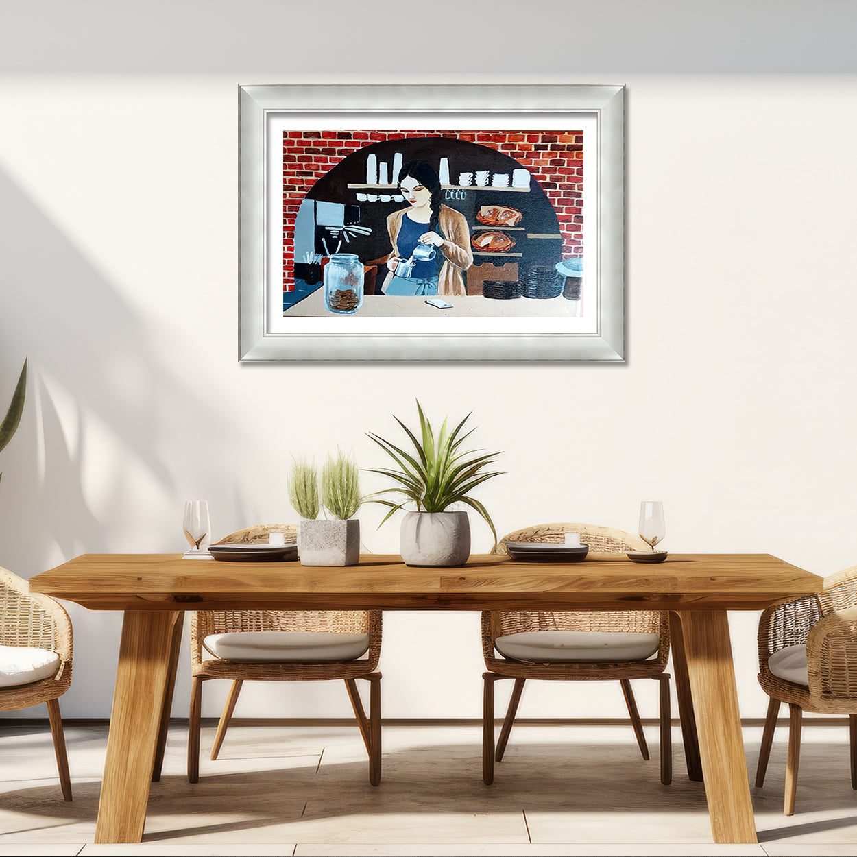 Beautiful Barista Framed