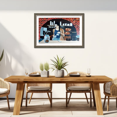 Beautiful Barista Framed