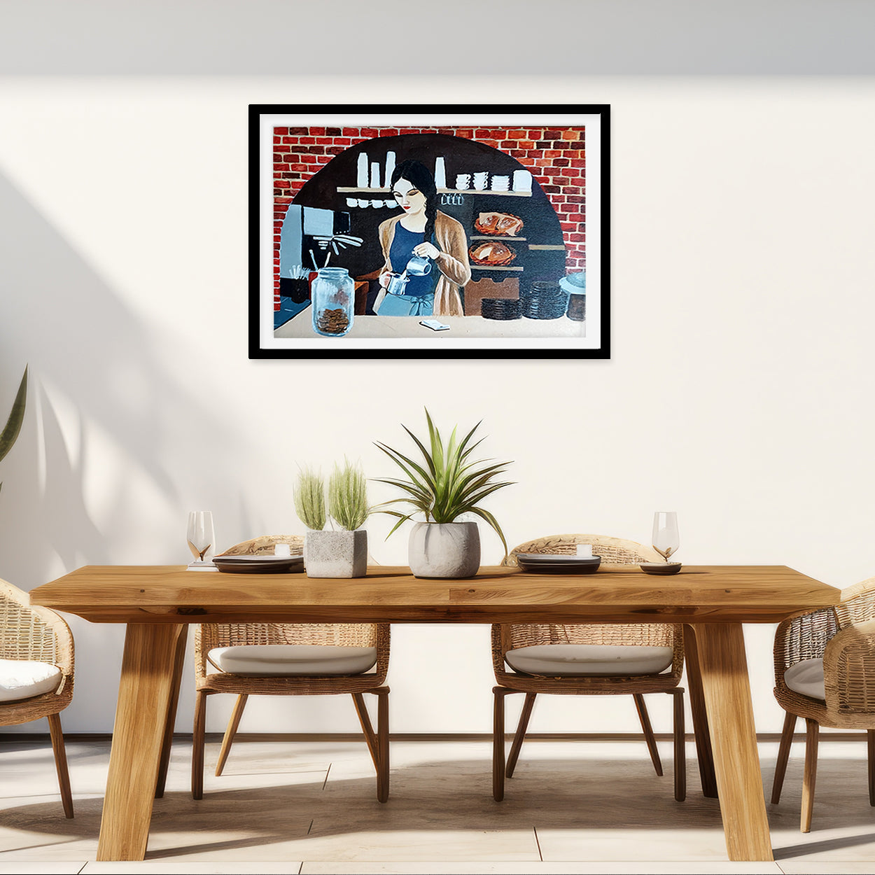 Beautiful Barista Framed