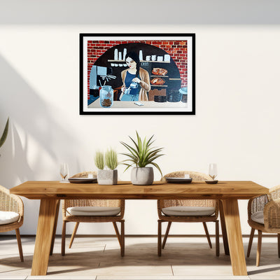 Beautiful Barista Framed