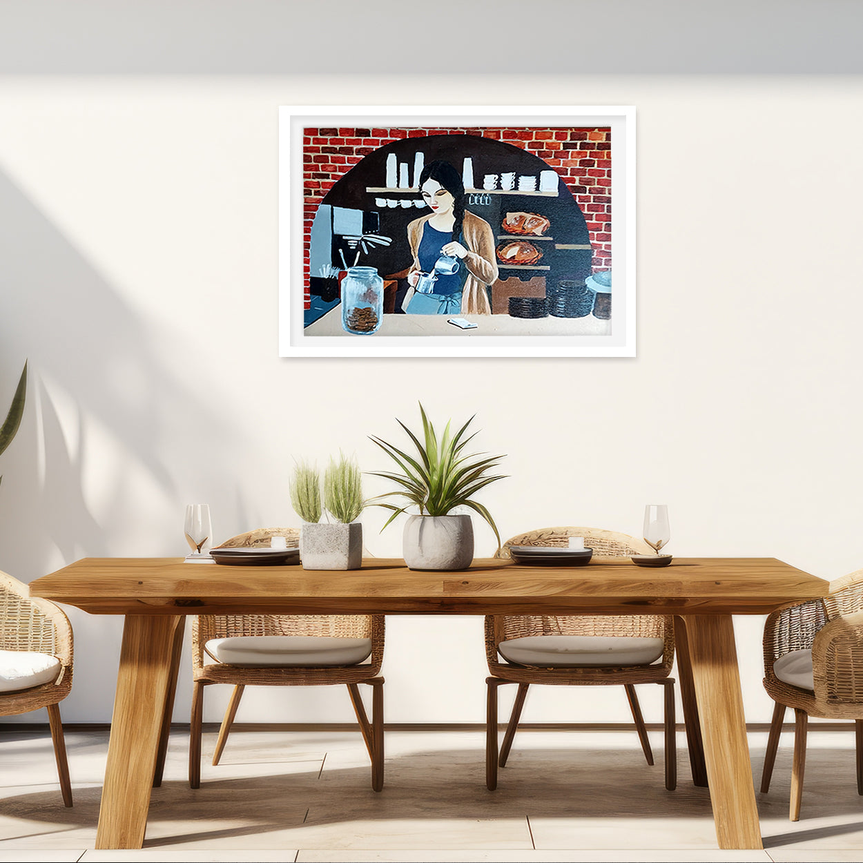 Beautiful Barista Framed