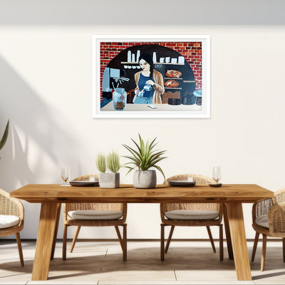 Beautiful Barista Framed