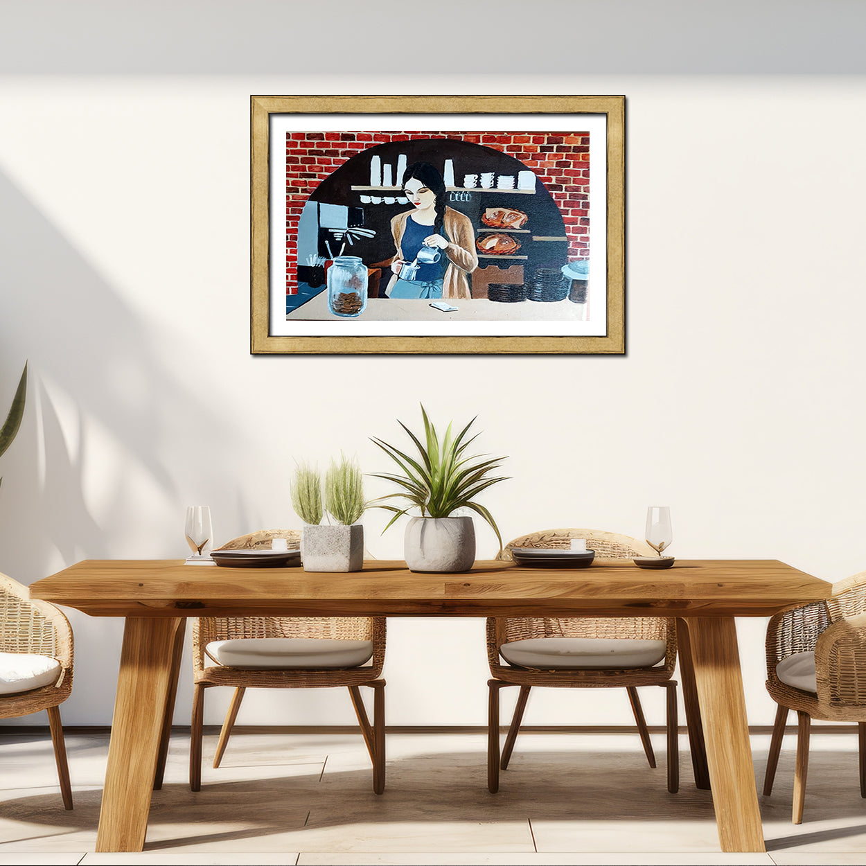 Beautiful Barista Framed