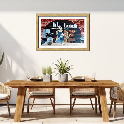 Beautiful Barista Framed