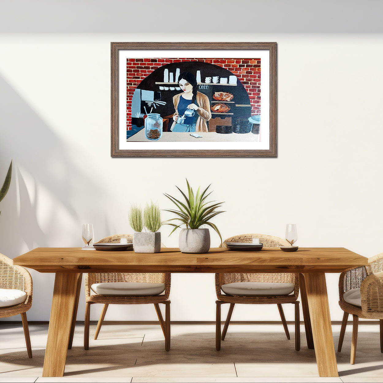 Beautiful Barista Framed