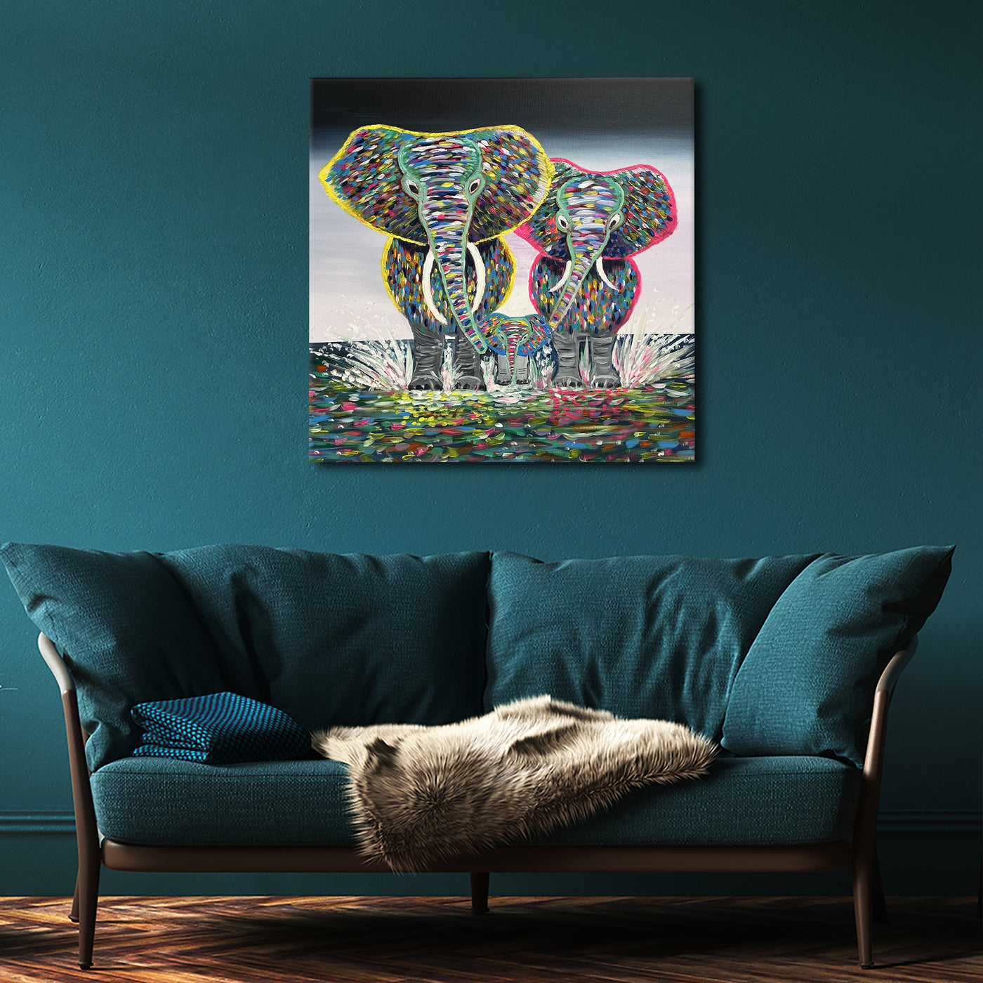 Colourful Elephant Family Kate Marron