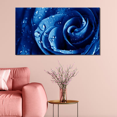 Blue Rose Raindrops