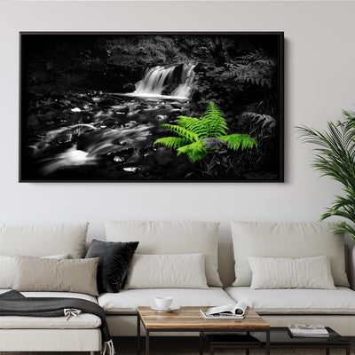 Waterfall And The Fern