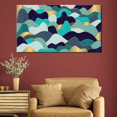Blue And Gold Waves
