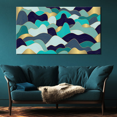 Blue And Gold Waves