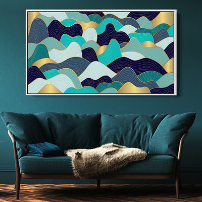 Blue And Gold Waves