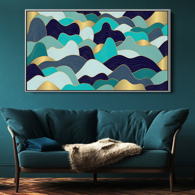 Blue And Gold Waves