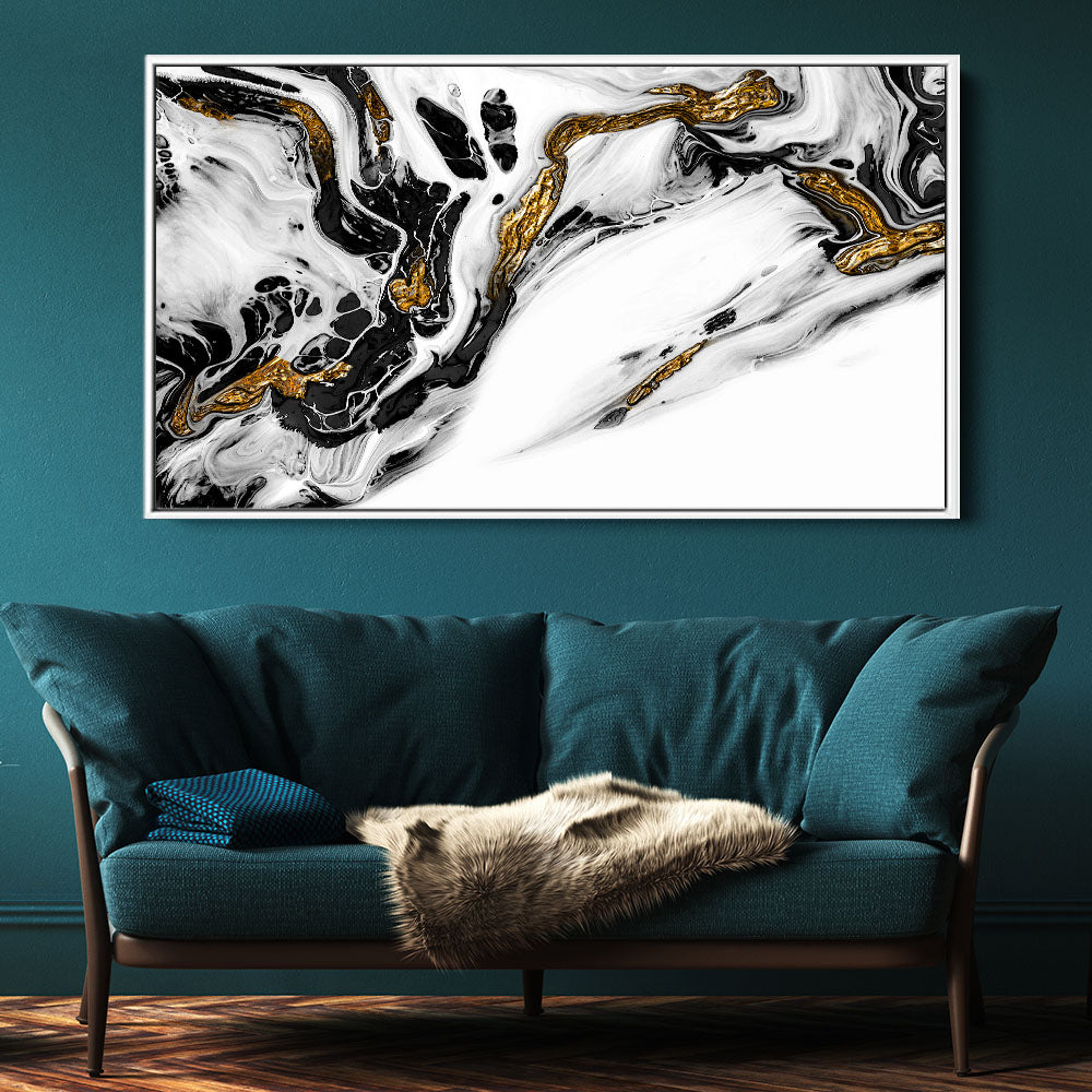 Liquid Gold Abstract Marble Effect