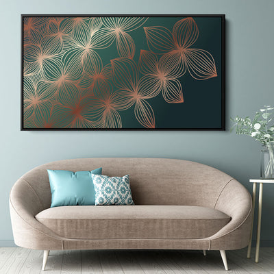 Shimmering Emerald Flowers