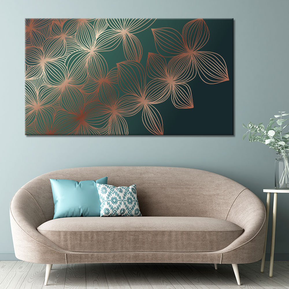 Shimmering Emerald Flowers