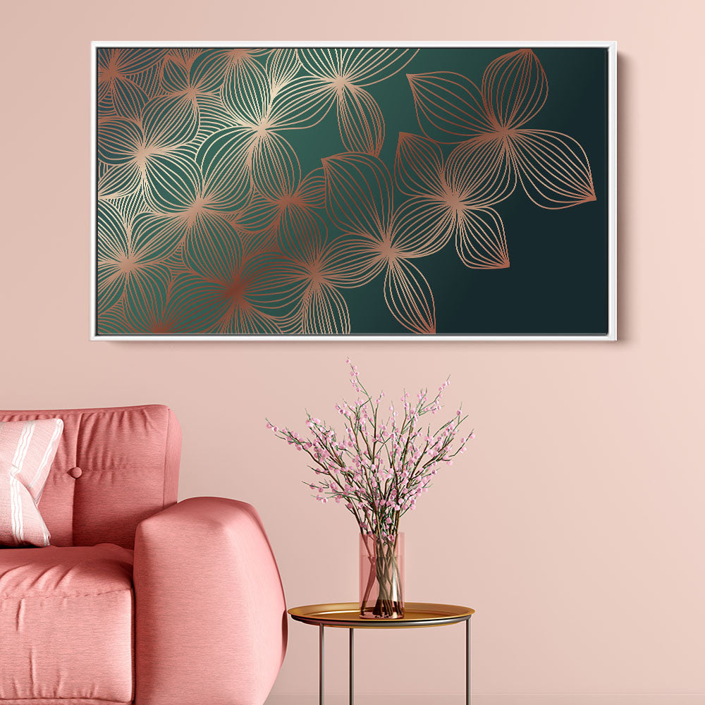 Shimmering Emerald Flowers