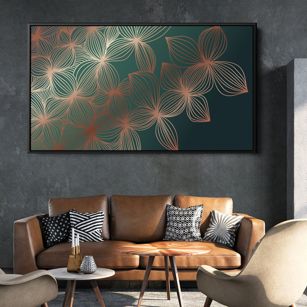 Shimmering Emerald Flowers