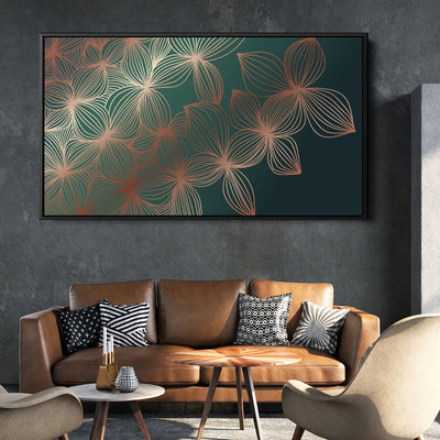 Shimmering Emerald Flowers