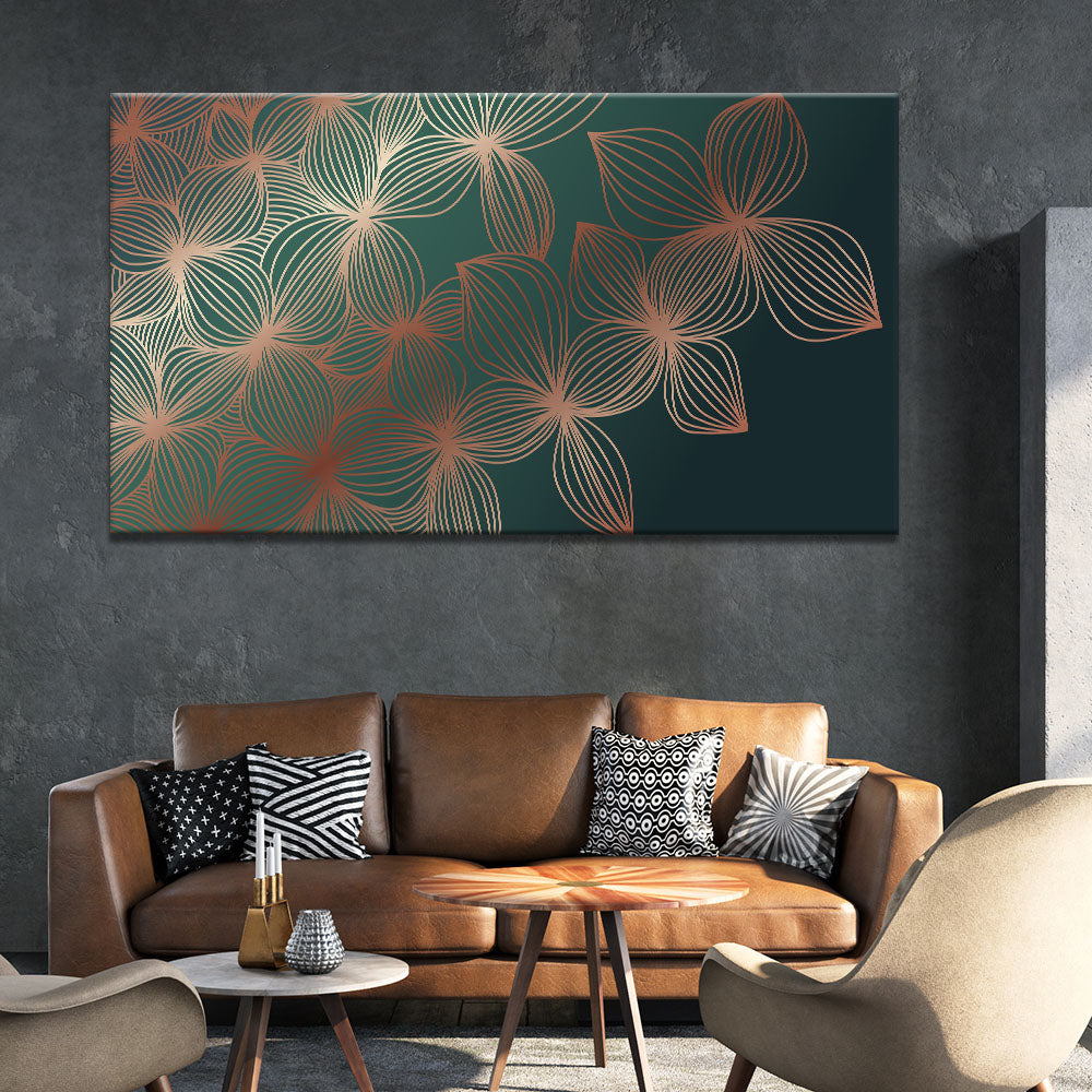Shimmering Emerald Flowers