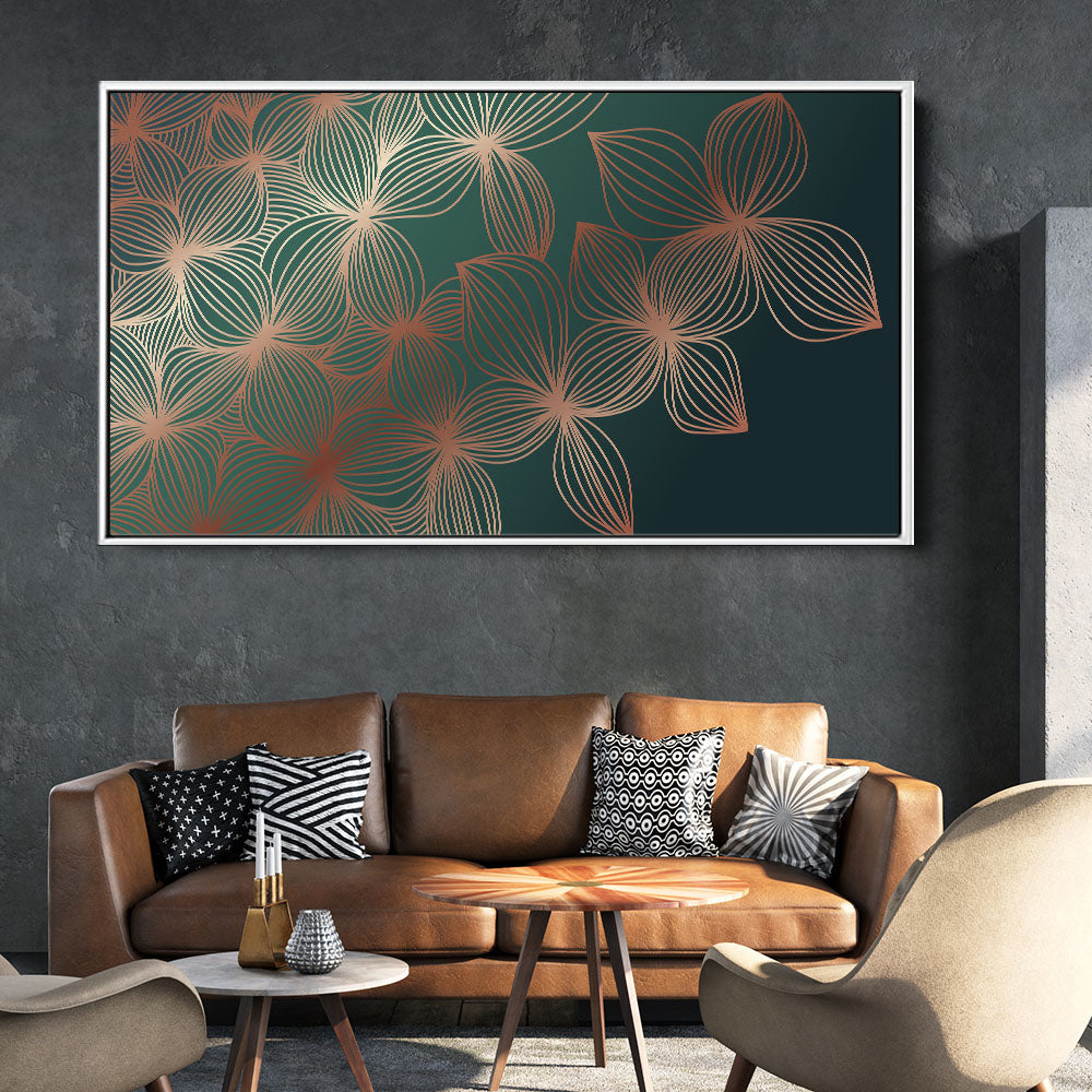Shimmering Emerald Flowers