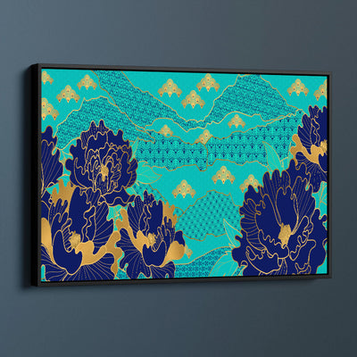 Patterned Navy Flowers