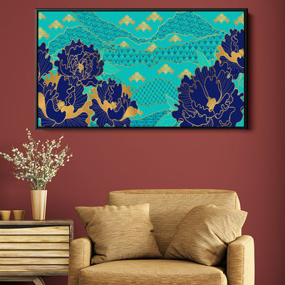 Patterned Navy Flowers