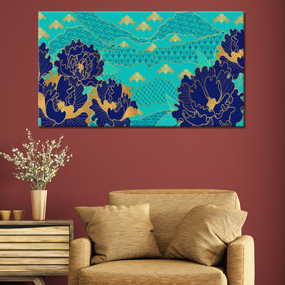 Patterned Navy Flowers