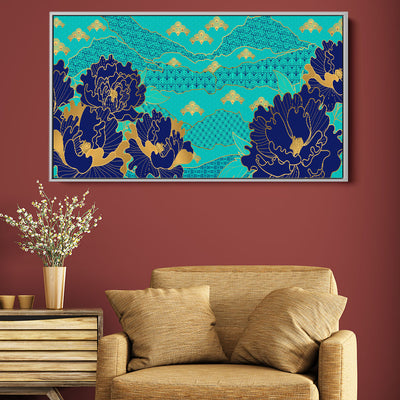 Patterned Navy Flowers