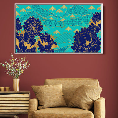 Patterned Navy Flowers