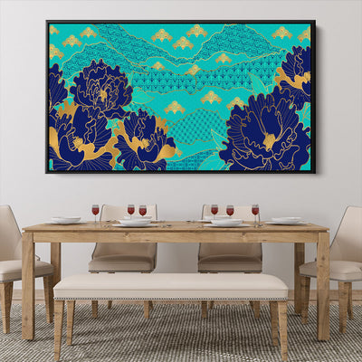 Patterned Navy Flowers