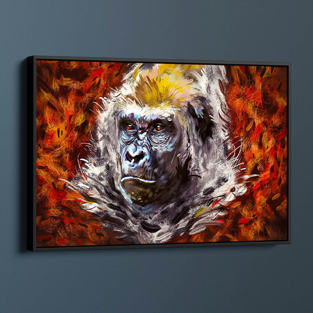 Gorilla In The Leaves