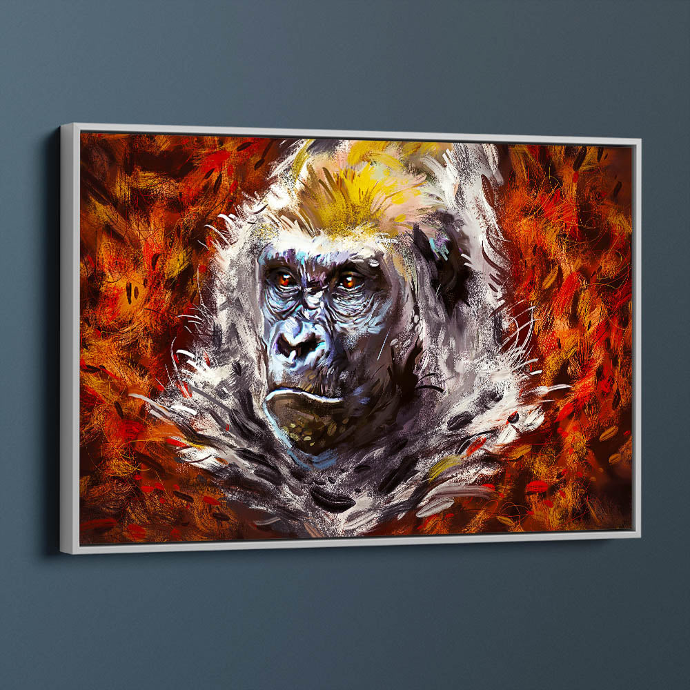 Gorilla In The Leaves