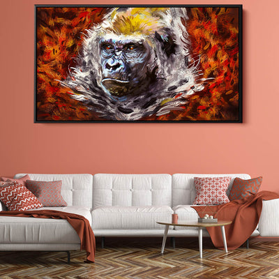 Gorilla In The Leaves