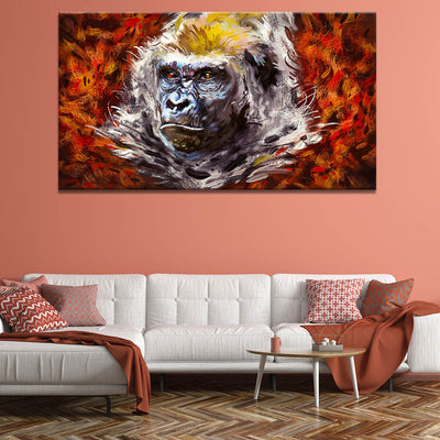 Gorilla In The Leaves
