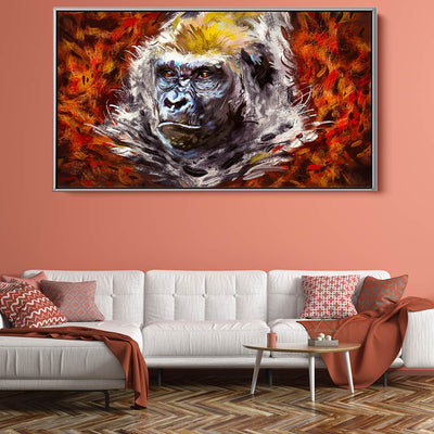 Gorilla In The Leaves