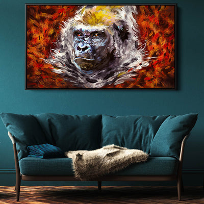 Gorilla In The Leaves