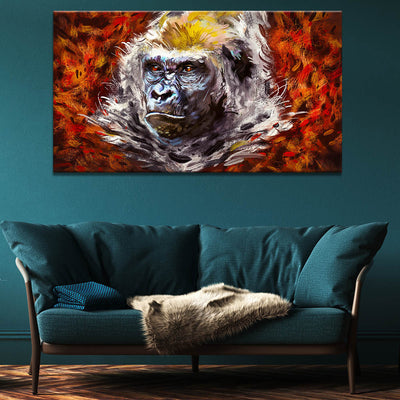 Gorilla In The Leaves