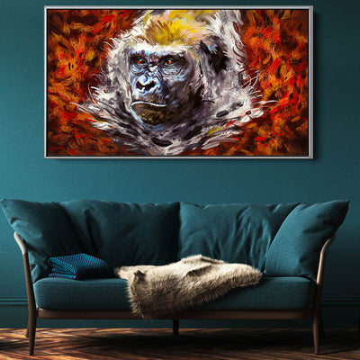 Gorilla In The Leaves