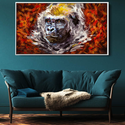 Gorilla In The Leaves