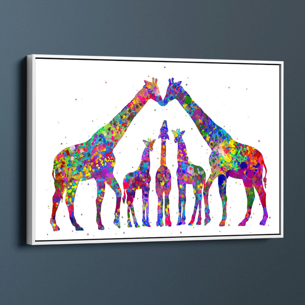 Multicolour Giraffe Family