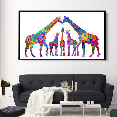 Multicolour Giraffe Family