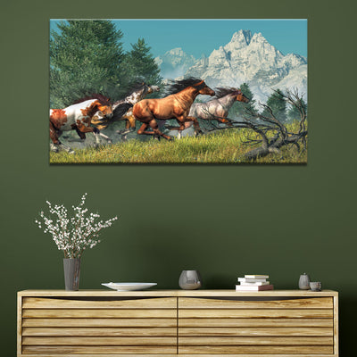 Galloping Wild Horses