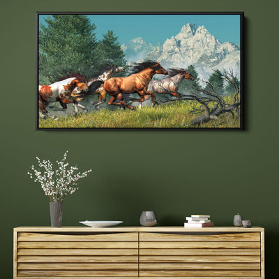 Galloping Wild Horses