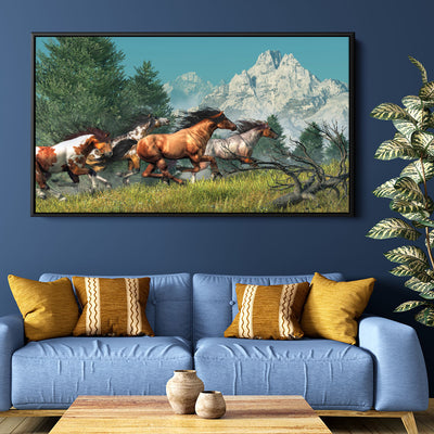 Galloping Wild Horses