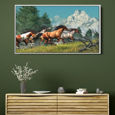 Galloping Wild Horses