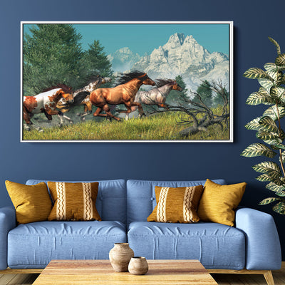 Galloping Wild Horses