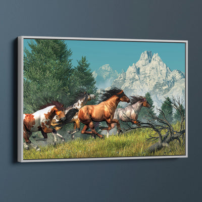 Galloping Wild Horses