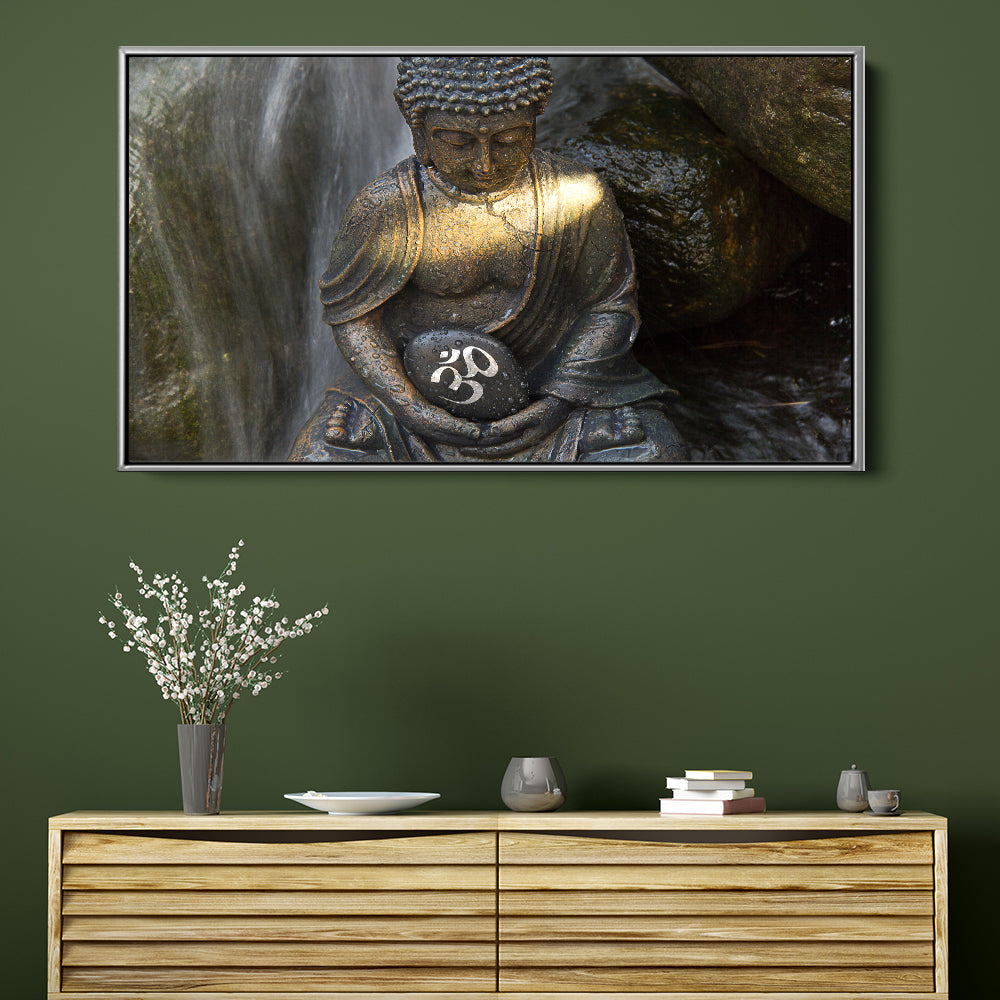 Waterfall Meditating Buddha