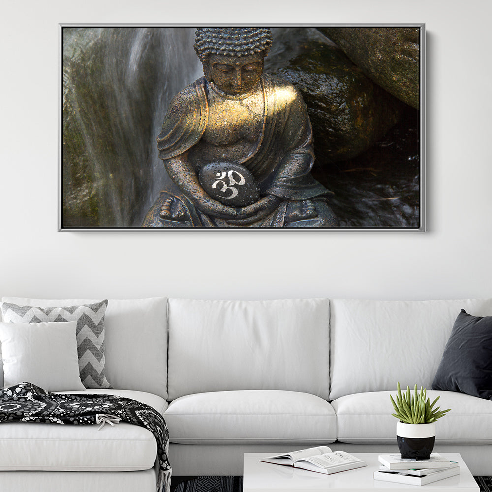 Waterfall Meditating Buddha